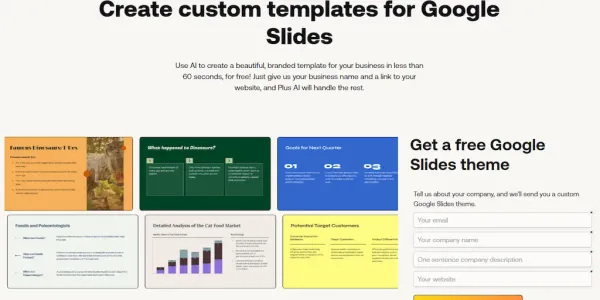 Free Google Slides templates by Plus AI